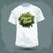 Graphic T- shirt design - Piensa Verde - Think Green Spanish text