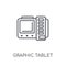 Graphic tablet linear icon. Modern outline Graphic tablet logo c