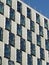 Graphic view of windows and concrete on a new building