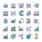 Graphical Analysis Flat Icons Pack