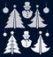 Graphical Christmas symbols set