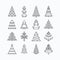 Graphical Christmas tree set