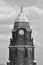 A graphical closeup of the tower of The New Town Hall Rathaus of Dresden, Dresden, Saxony Sachsen, Germany Deutschland