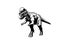 graphical Pachycephalosaurus standing isolated on white,vector illustration,dinosaur