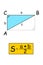 The graphical representation of the calculation of the content of a right-angled triangle