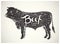 Graphical silhouette bull.