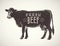 Graphical silhouette cow.