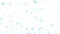 graphical turquoise snowflakes falling slowly from sky - transparent white background, overlay - snowfall in winter - 29,97 fps