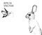 Graphics handmade rabbit, hare pointillism vector