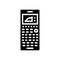 graphing calculator glyph icon vector illustration