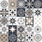 Graphite white contrast pattern on square ceramic tile, seamless pattern decorative background interior design, modern adaptation