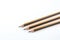 Graphite wooden pencils isolated over white background with copy