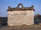 Graphity done on ancient wall in Badami fort , Karnataka , India