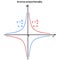 Graphs of the function of inverse proportionality on the numerical axis