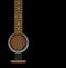 Grapic Acoustic Guitar on Black background