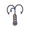 grappling hook color vector doodle simple icon