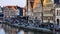 The Graslei in Ghent\'s old city centre at sunset