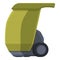 Grass cutter mower icon cartoon vector. Shredder technology