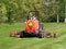 Grass cutting tractor