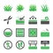 Grass icon set vector and illustration