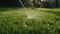 Grass irrigation system Illustration AI Generative