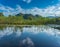 Grass Lake Skadar in the background mountains