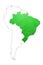 Grass playground Brazil country map