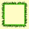 Grass square frame. Empty border in eco style with green foliage lawn. Springtime or summer time vector illustration. Abstract