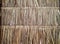 Grass thatch roof pattern closeup