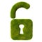 Grass unlocked lock icon