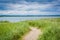 Grasses and sandy path at Hampton Beach, New Hampshire.