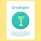 Grasshopper cocktail drink in circle icon