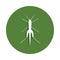 grasshopper icon in badge style. One of insects collection icon can be used for UI, UX