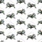 Grasshopper insects seamless pattern. Vector stock illustration eps10