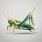 Grasshopper isolated on white background. Vector illustration. Eps 10.