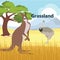 Grassland Eco style life forest Wildlife