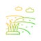 Grassland gradient linear vector icon