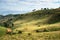 Grassland hill with sunlight shine in national park