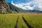 Grassland at Mount Bromo volcano caldera, Java