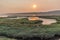 Grassland wetland along the sound