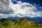 Grassy Carnic Alps main ridge with jagged southern Carnic Alps