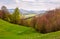 Grassy hills of mountainous rural area