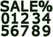 Grassy Letters and Numbers - Spring - Summer SALE %