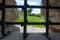 Grate on a prison cell window in the Spaso-Preobrazhensky Solovetsky Monastery