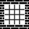 Grate prison window black symbol