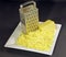 Grated cheese and grater