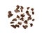 Grated Chocolate Pile Isolated, Crushed Chocolate Shavings, Crumbs, Scattered Flakes, Cocoa Sprinkles