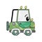 Grated kawaii happy tractor vehicle transport