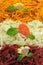 Grated salad background