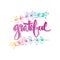 Grateful hand lettering.